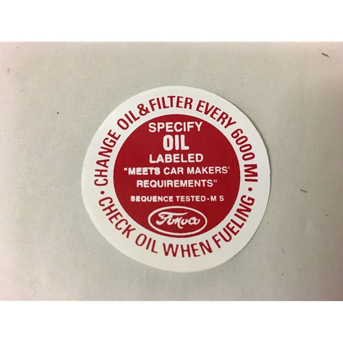 Decal Oil filler Cap