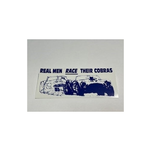 Decal Real men race 2-1/4" x 5-3/8"