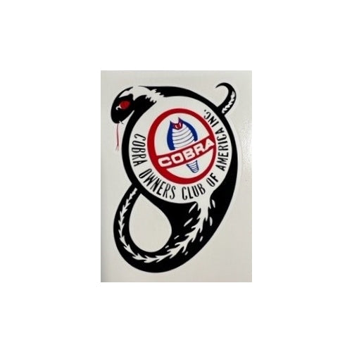 Decal Cobra owners club (snake) 2-1/2 x 3-3/4"