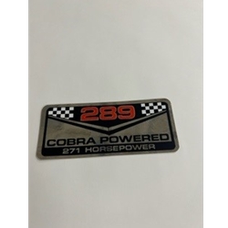 Decal 289 Cobra Powered 271 Horsepower