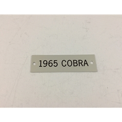 Emblem Foot Box "1965 Cobra Tag"