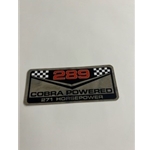 Decal 289 Cobra Powered 271 Horsepower